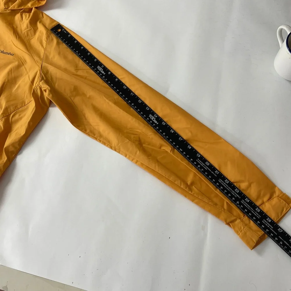 Columbia Rain Jacket Womens XL Yellow Switchback iii Waterproof Outdoor Hike